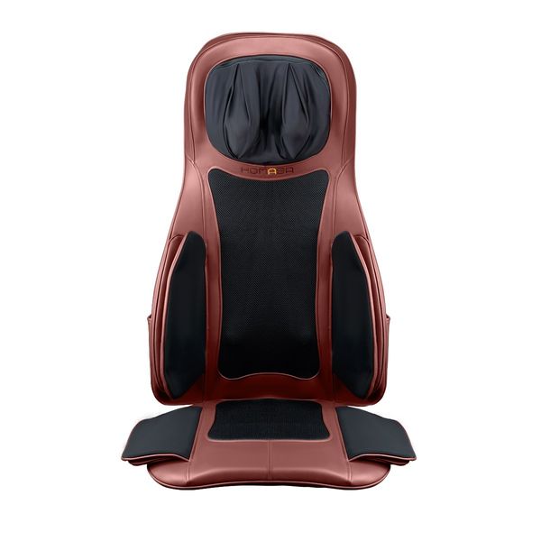 Red Air Compression Shiatsu Rotating Massage Seat Cushion Neck Back Full Body Massager