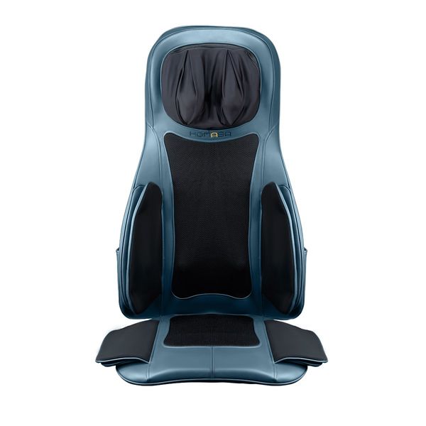 Blue Air Compression Shiatsu Rotating Massage Seat Cushion Neck Back Full Body Massager