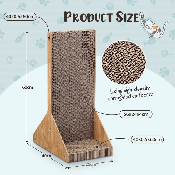 Corrugated Cardboard Cat Scratching Board Cat Tree Scratcher Pad Lounge Toy Furniture 