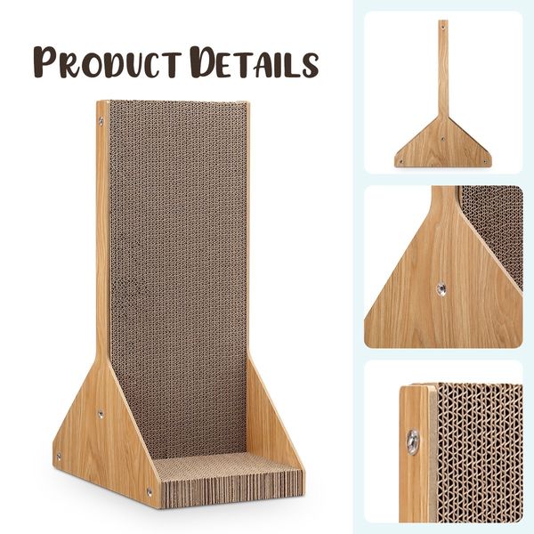 Corrugated Cardboard Cat Scratching Board Cat Tree Scratcher Pad Lounge Toy Furniture 