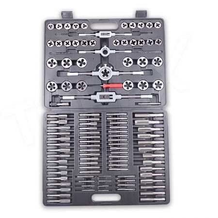 TOPEX 118-Piece Metric Tap and Die set Screw Thread Drill Repair Kit M2-M18