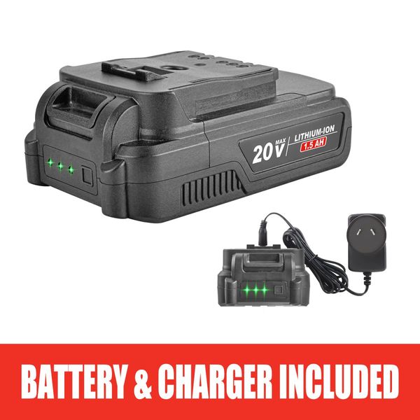 2 in 1 20V Cordless Impact Wrench Driver 1/2" w/ Sockets Battery & Charger (one battery)