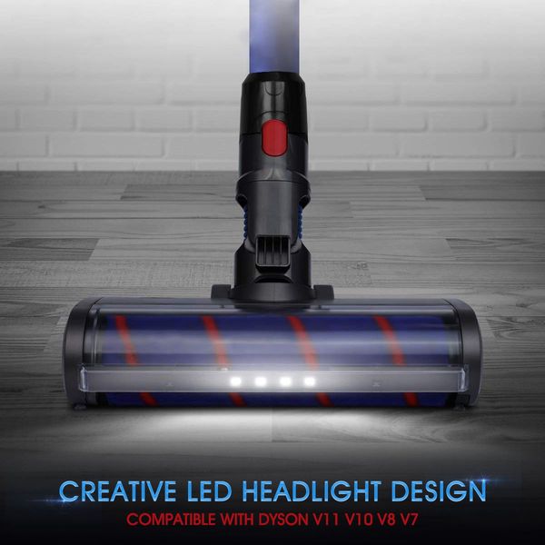 LED Headlight Soft Roller Cleaner Head Compatible with Dyson V11 V10 V8 V7 Cordless Stick Vacuum Cleaner