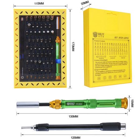 Driver Kit - 63 Precision Bits for Electronics Repair