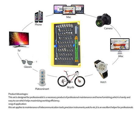 Driver Kit - 63 Precision Bits for Electronics Repair
