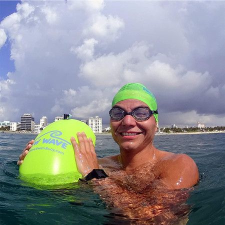 Swim Bubble for Open Water Swimmers and Triathletes (Fluo Green)