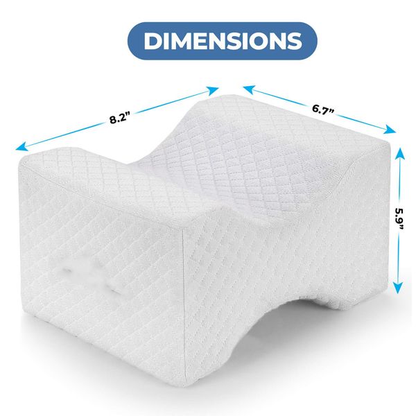 Memory Foam Knee Pillow with Cooling Gel Pregnancy, Spine Alignment and Pain Relief Breathable, Hypoallergenic and Comfortable  with Washable Cover