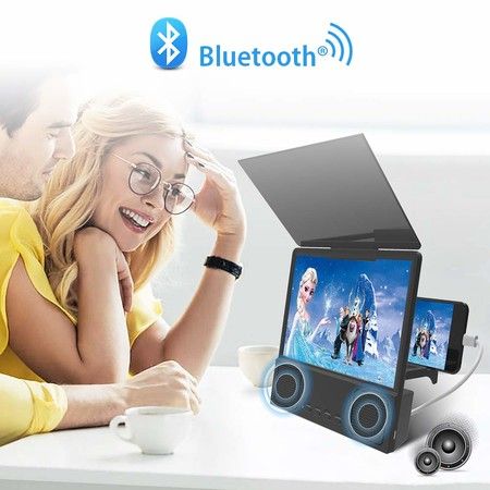 Phone Screen Enlarger with Bluetooth Speaker Screen Magnifier for Cell Phone