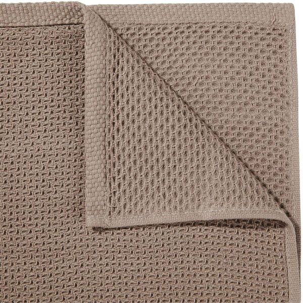 100% Cotton Waffle Weave Kitchen Dish Towels, Ultra Soft Absorbent Quick Drying Cleaning Towel, 13x28 Inches, 4-Pack, Brown