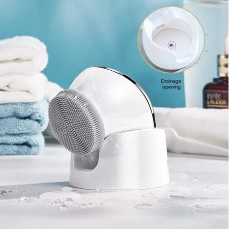 2021 Cleanse & Heated Massager Sonic Vibrations Facial Cleansing Brush