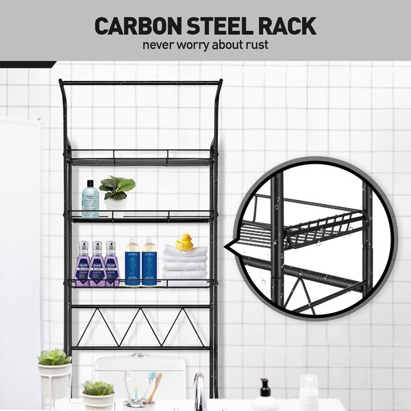 3-Tier Steel Freestanding Bathroom Rack Shelves Over Toilet Washer Dryer Shelf Laundry Storage