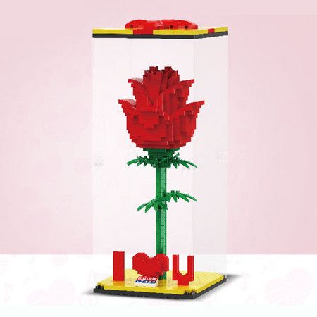 DIY Rose Love Word 528pcs Building Bricks blocks Toy Valentine Day