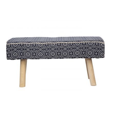 Ava Upholstered Bench Set  BLACK Type 2