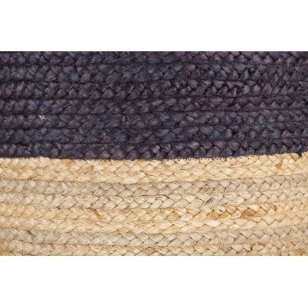 Ava Dual Color Jute Pouf NAT/ Blue