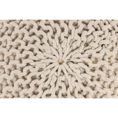 Ava Knitted Pouf ECRU