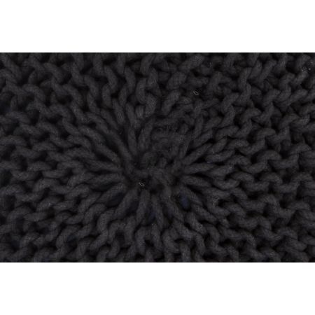 Ava Knitted Pouf BLACK