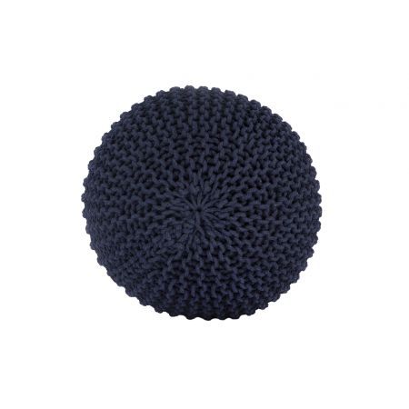 Ava Knitted Pouf NAVY BLUE