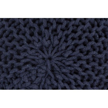 Ava Knitted Pouf NAVY BLUE