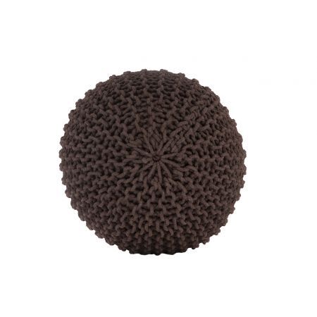 Ava Knitted Pouf BROWN