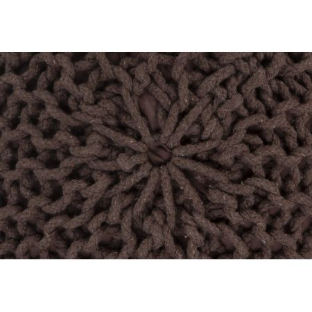 Ava Knitted Pouf BROWN