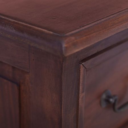 Chest of Drawers Classical Brown Solid Mahogany Wood