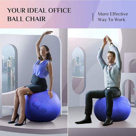 Exercise Ball (65cm) Extra Thick Yoga Ball Chair