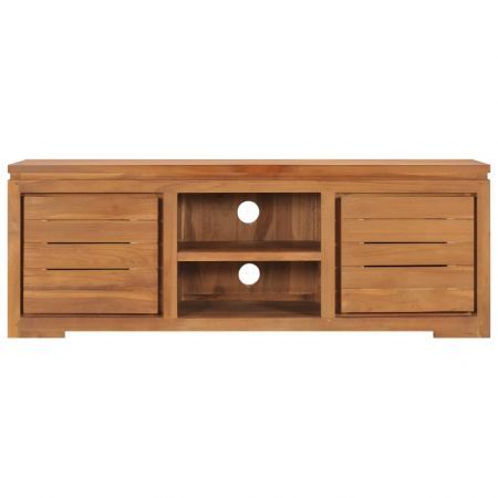 TV Cabinet 110x30x40 cm Solid Teak Wood