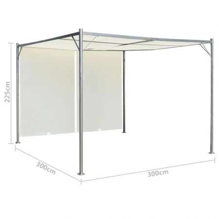 Pergola with Adjustable Roof Cream White 3x3 m Steel