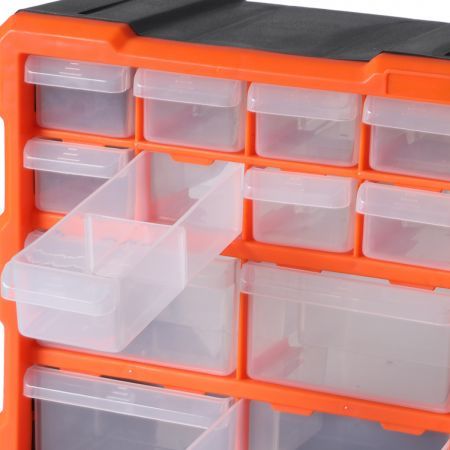 Tool Storage Cabinet Organiser Drawer Bins Toolbox Part Chest Divider 12 Drawers