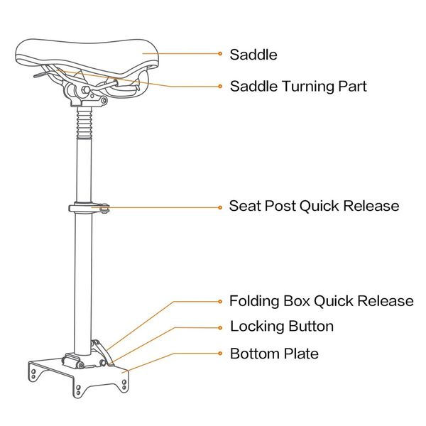 Adjustable Electric Scooter Seat Saddle For Xiaomi/Auswheel Scooter 