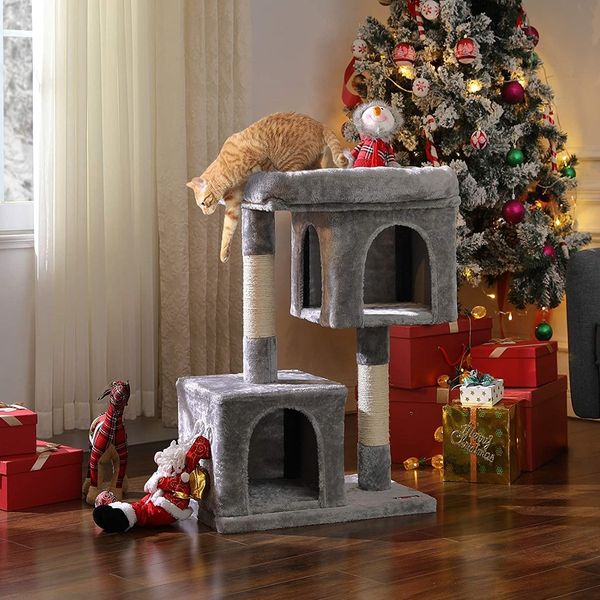 Cat Climbing Tree Gym Sisal Pole Tower Scratching Post Playhouse Condo Perch Multi Levels 73cm Tall