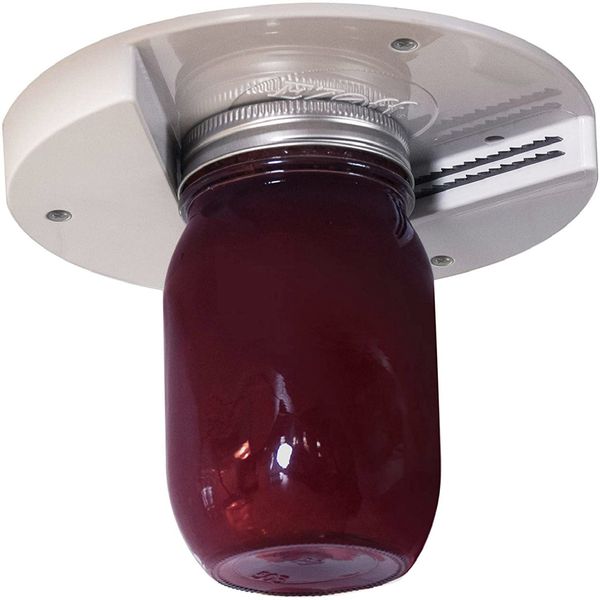 EZ Off Jar Opener-Under Cabinet Jar Lid & Bottle Opener-Great for Seniors & Weak or Arthritic Hands