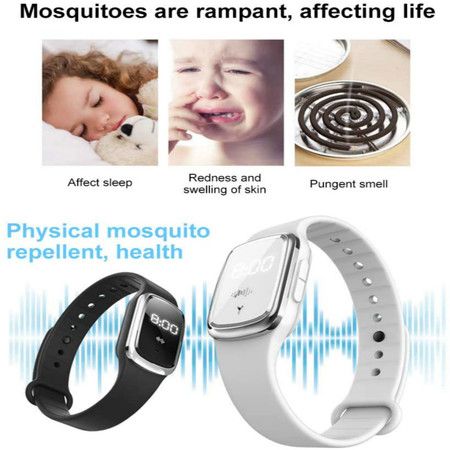 Ultrasound Mosquito Repellent Wristband Anti Mosquito Pest Insect Bugs Repellent Bracelet For Kids Adult co pink