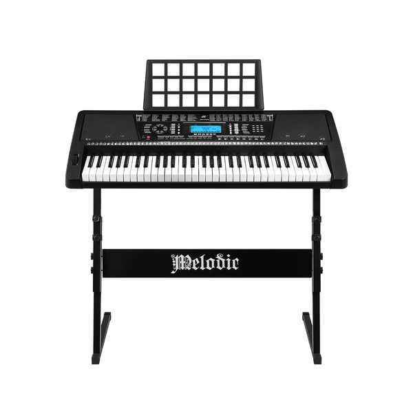 Melodic 61-Key Electronic Piano Keyboard 345 Timbres 40 Demo Songs Music Stand