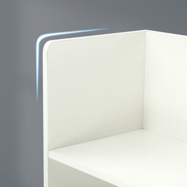120cm Computer Desk Hutch with Shelves and Drawers on Side Home Office Furniture