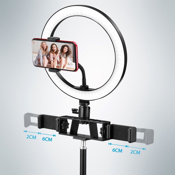 10 Inch LED Ring Light Selfie Ring Light with Adjustable Tripod Stand for Makeup Video Vlog