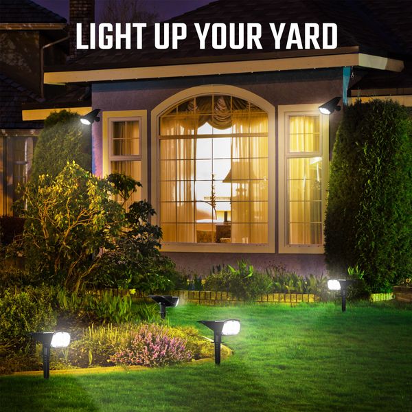 4x 40 LED Solar Powered Garden Lights Outdoor Security Sensor Spotlight