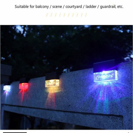 6 Pack Solar Deck Lights Led Solar Step Lights Outdoor Super Bright 10 lumens 2 Lighting Modes Acrylic Bubbles Warm White/Color Changin