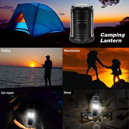 2 Pack LED Camping Lantern, Super Bright Portable Survival Lanterns, Must Have During Hurricane, Emergency Original Collapsible Camping Lights