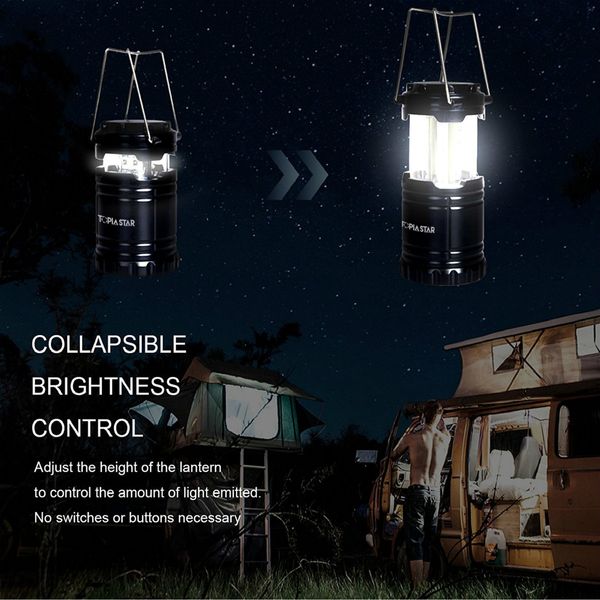 2 Pack LED Camping Lantern, Super Bright Portable Survival Lanterns, Must Have During Hurricane, Emergency Original Collapsible Camping Lights