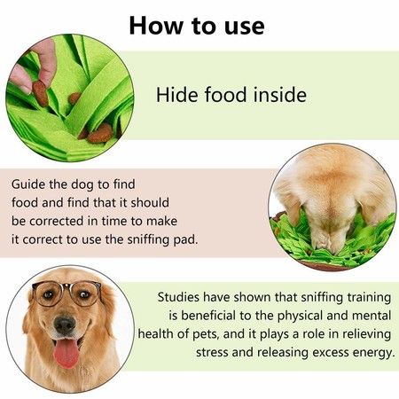 Pet Snuffle Mat for Dogs Cats Pets Interactive Feed Game for training