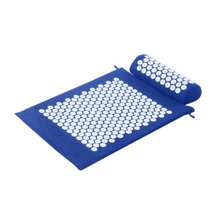 Acupressure Mat Yoga Massage Sit Lying Pain Stress Relax Blue 68 x 42cm