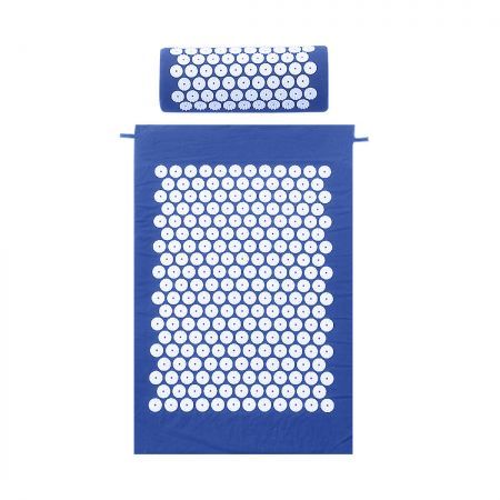 Acupressure Mat Yoga Massage Sit Lying Pain Stress Relax Blue 68 x 42cm