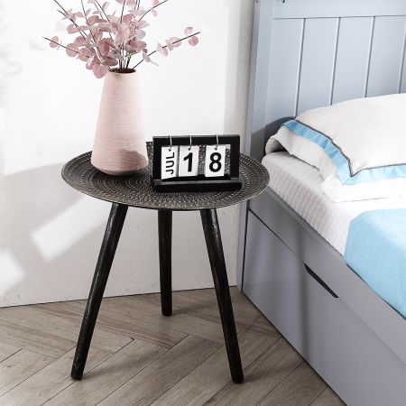 Coffee Table Side End Tables Antique Storage Modern Bedside Furniture Black