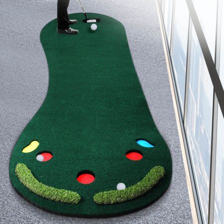 3M Golf Putting Mat Practice Training Indoor Outdoor Portable Slope Non-skid