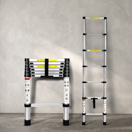 Multipurpose Ladder Telescopic 2M Silver 2 Meter