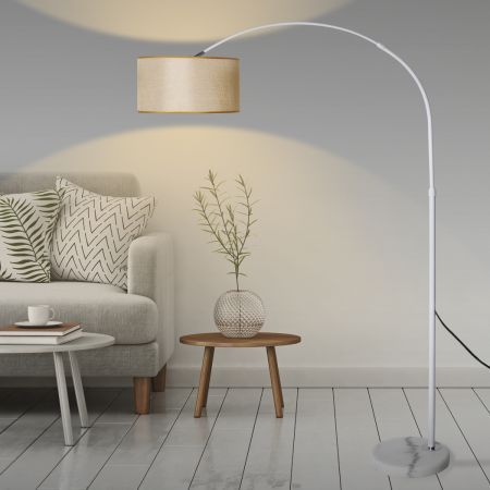 Modern LED Floor Lamp Reading Beige