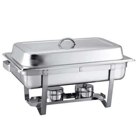 2X 9L Stainless Steel Chafing Food Warmer Catering Dish Full Size