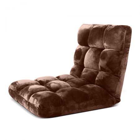 Floor Recliner Folding Lounge Sofa Futon Couch Folding Chair Cushion Coffee x2