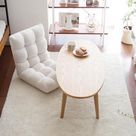 Floor Recliner Folding Lounge Sofa Futon Couch Folding Chair Cushion Coffee x2
